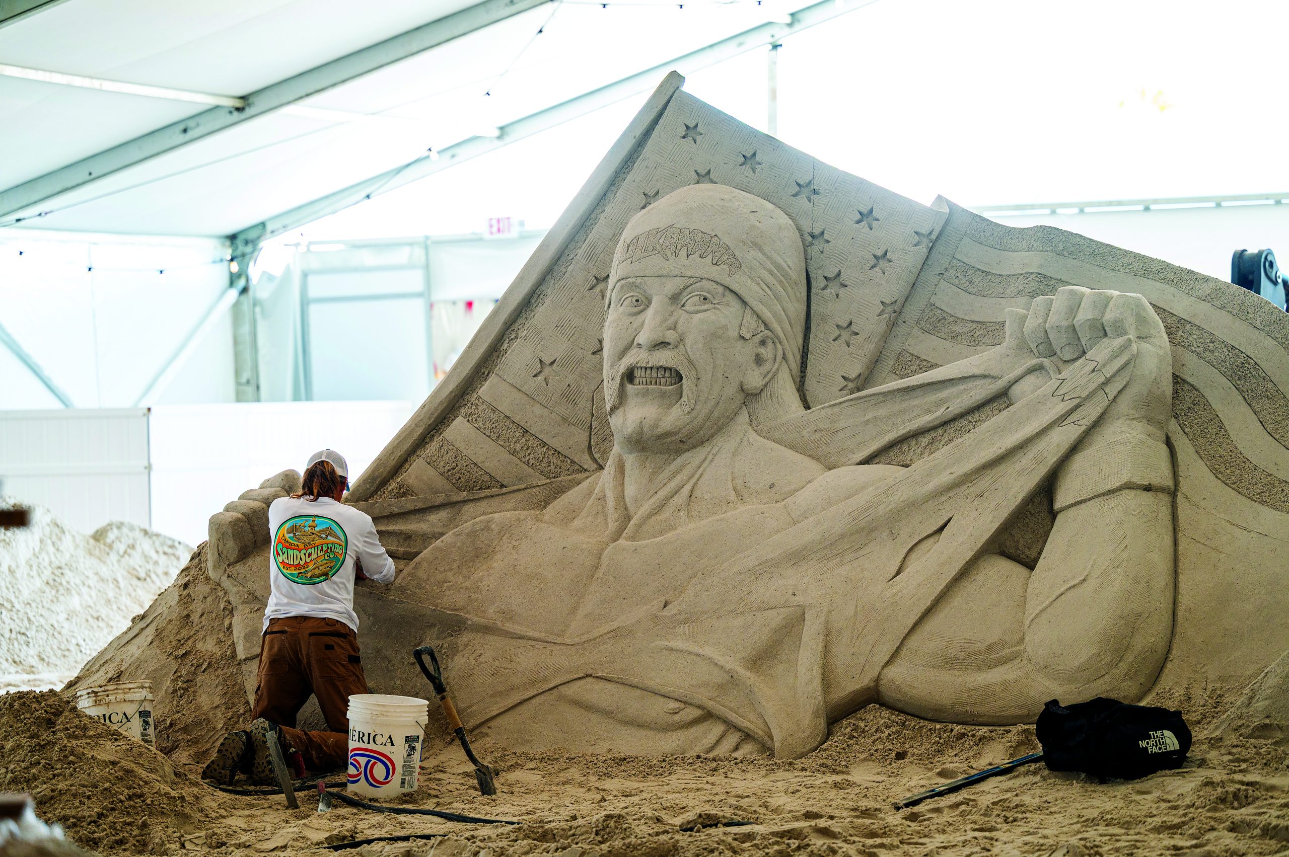 Clearwater Beach’s Sugar Sand Festival’s patriotic sculptures include a big, sandy Hulk Hogan